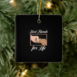 beste vrienden voor het leven in Guinee   Kute Pet Keramisch Ornament
