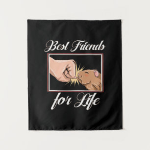 beste vrienden voor het leven in Guinee Kute Pet Wandkleed