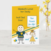 Beste Vrienden voor het Leven Papa en mij geel bla Kaart (Gele Bloem)