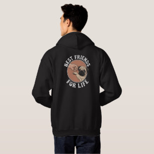 Beste vrienden voor het leven T-shirt   Mens & Pug