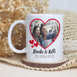 Beste Vrienden Voor Het Leven Twee Foto Hart Koffiemok