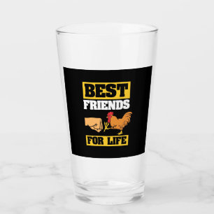 Beste vrienden voor het leven van kippen glas