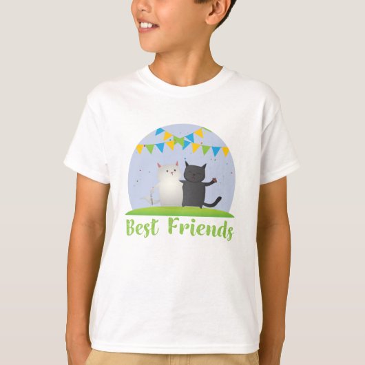 Beste vrienden voor katten t-shirt (Voorkant)