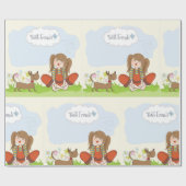 Beste vrienden voor meisjes en honden cadeaupapier (Vlak)