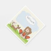 Beste vrienden voor meisjes en honden servet (Hoek)