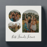 Beste vrienden voor ooit aangepaste BFF-fotovorm Fotoplaat<br><div class="desc">Best Friends Forever BFF Custom Photo Shape Plaque</div>
