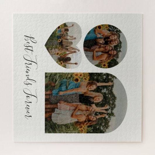 Beste vrienden voor ooit aangepaste BFF-fotovorm Legpuzzel (Horizontaal)