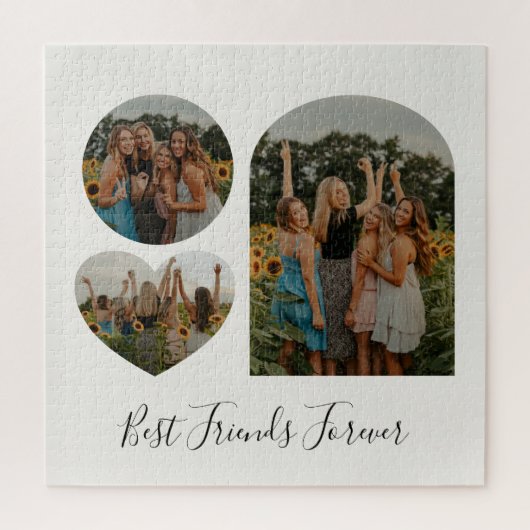 Beste vrienden voor ooit aangepaste BFF-fotovorm Legpuzzel (Verticaal)