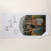 Beste vrienden voor ooit aangepaste BFF-fotovorm Strandlaken (Voorkant)