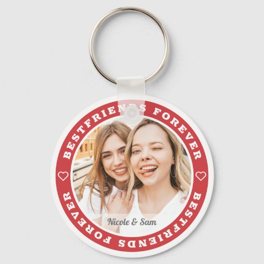 Beste vrienden voor ooit BFF Modern Aangepaste Fot Sleutelhanger (Voorkant)