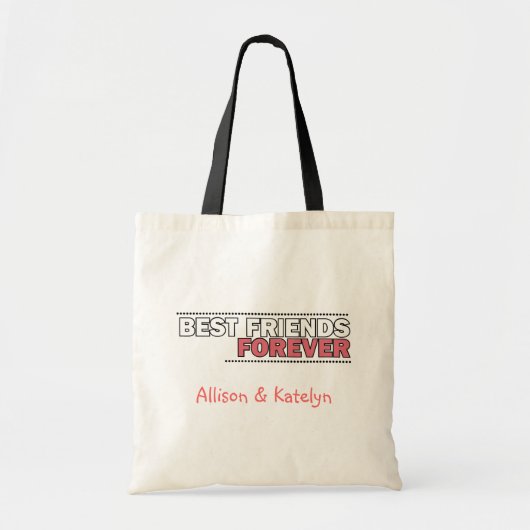 Beste Vrienden voor ooit Gepersonaliseerd Citaat Tote Bag (Voorkant)