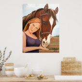 Beste vrienden voor paarden en vrouwen poster (Keuken)