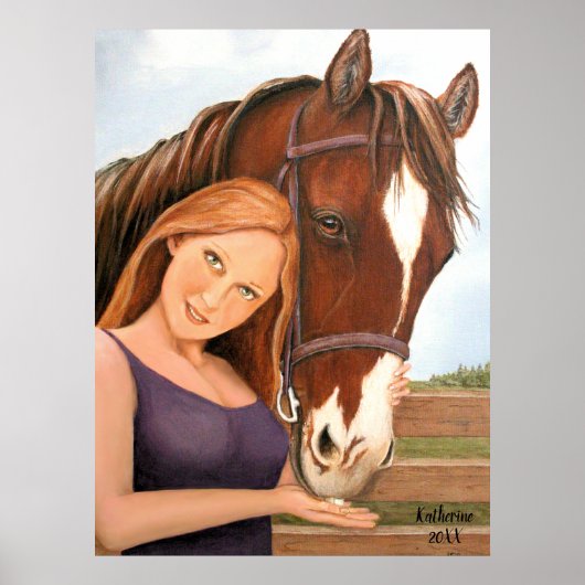 Beste vrienden voor paarden en vrouwen poster (Voorkant)