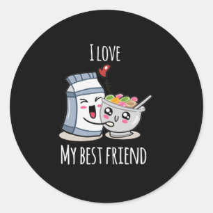 Beste Vrienden Vriendschap Liefde Relatie Ronde Sticker