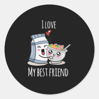 Beste Vrienden Vriendschap Liefde Relatie Ronde Sticker