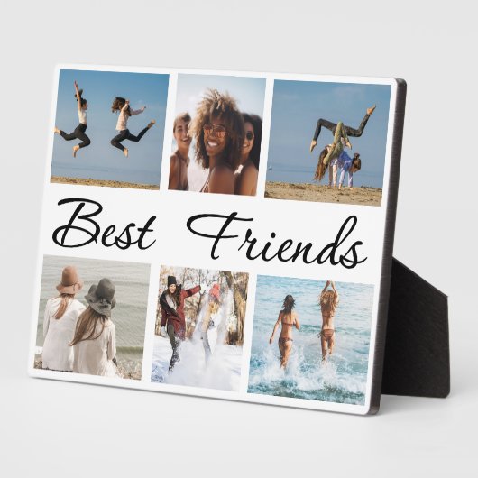 Beste Vrienden Vriendschap Zes Fotocollage Fotoplaat (Zijkant)