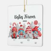 Beste Vrienden Vrouw en Mannelijke Gnomen Keramisch Ornament (Links)