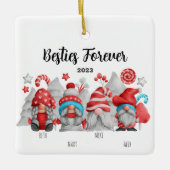 Beste Vrienden Vrouw en Mannelijke Gnomen Keramisch Ornament (Voorkant)