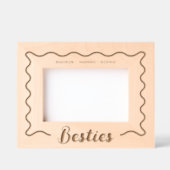 Beste vrienden Wavy Border Laser Gegraveerde Lijstjes (Voorkant)