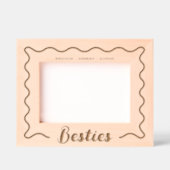 Beste vrienden Wavy Border Laser Gegraveerde Lijstjes (Voorkant)