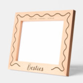 Beste vrienden Wavy Border Laser Gegraveerde Lijstjes (Links)