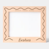 Beste vrienden Wavy Border Laser Gegraveerde Lijstjes (Voorkant)