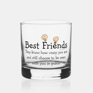 Beste vrienden whisky glas