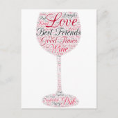 Beste vrienden Wine Design Briefkaart (Voorkant)