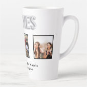 Beste vrienden wit zilveren besties foto namen latte mok (Rechts)