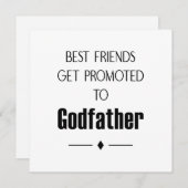 Beste vrienden worden gepromoveerd tot peter vrage kaart (Voorkant / Achterkant)