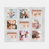 Beste Vrienden zilver roos gouden foto collage Fleece Deken (Voorkant (Horizontaal))