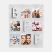 Beste Vrienden zilveren foto collage Fleece Deken (Voorkant)