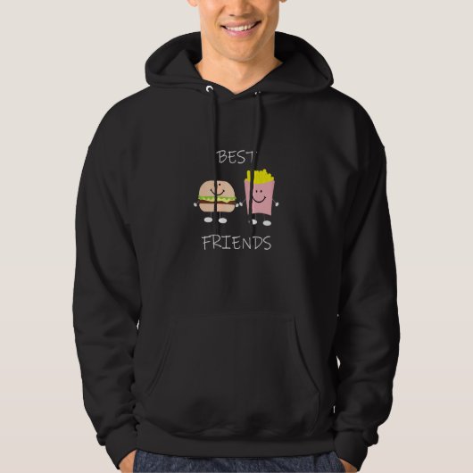 Beste vrienden zoals Burgers en Fries Beste vriend Hoodie (Voorkant)