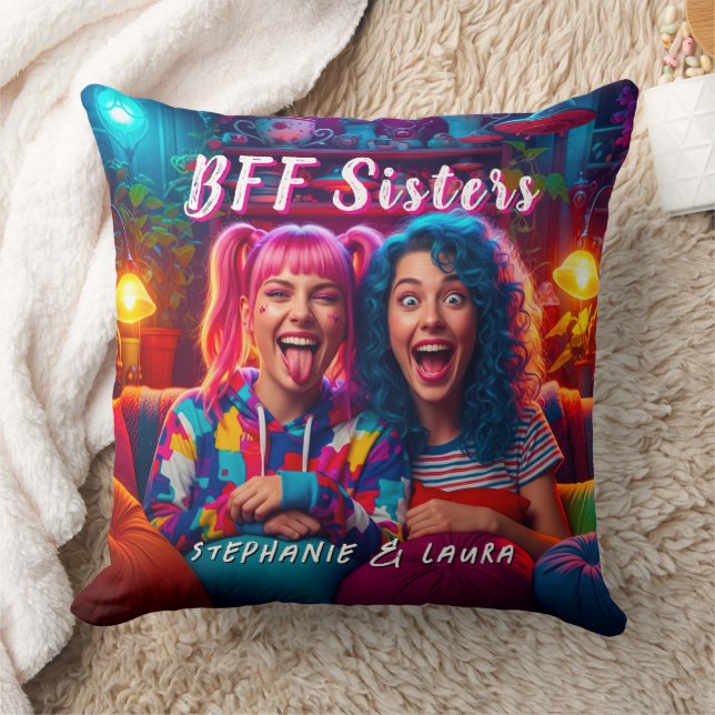 Beste Vrienden Zusters Grappige BFF Kussen (Deken)