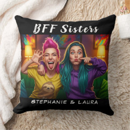 Beste Vrienden Zusters Grappige BFF Kussen