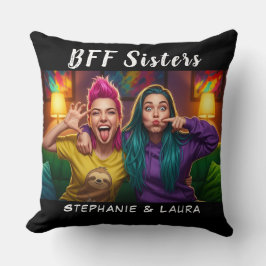 Beste Vrienden Zusters Grappige BFF Kussen