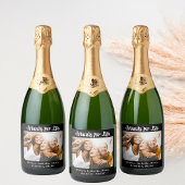 Beste vrienden zwart wit foto namen partij sparkling wijnetiket
