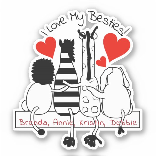 Beste vriendendag sticker (Voorkant)