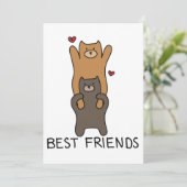 Beste vriendenkaart bedankkaart (Staand voorkant)