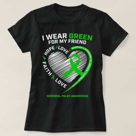 Beste vriendenknoppen die ik groen heb Draag voor  T-shirt (Design voorkant)