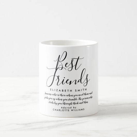 Beste vriendenkring Modern Elegant Script Quote Koffiemok (Center)