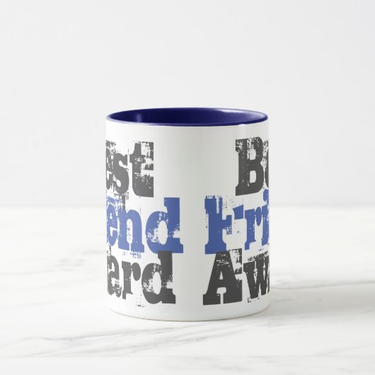 Beste Vriendenprijs in Blauwe en Grijze Mok (Midden)