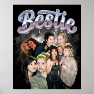 Beste vriendin aangepaste fotocollage poster