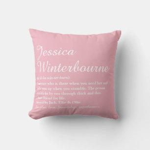 Beste Vriendin BFF Definitie Elegante Meisjesachti Kussen