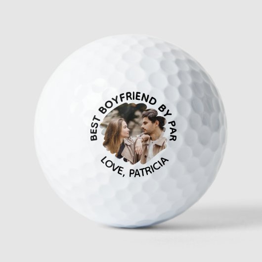 Beste Vriendin door Par met Custom Foto & Tekst Golfballen (Voorkant)