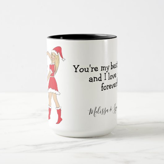 Beste Vriendin Gift Blonde en Brunette meisjes Mok (Midden)