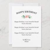 Beste Vriendin Grappige Verjaardagskaart Eucalyptu Kaart (Achterkant)