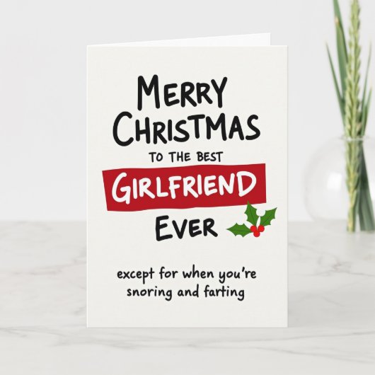 Beste Vriendin Kerst Grappige Kaart (Voorkant)