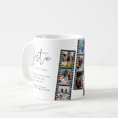 Beste vriendin | Moderne collage met 8 foto's in f Koffiemok (Voorkant links)