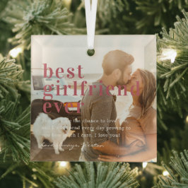 Beste vriendin ooit | Citaat & Foto Cadeau Glas Ornament